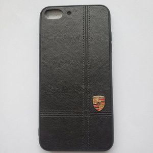 Porsche Leather iPhone Case 3D Logo Wireless Charg